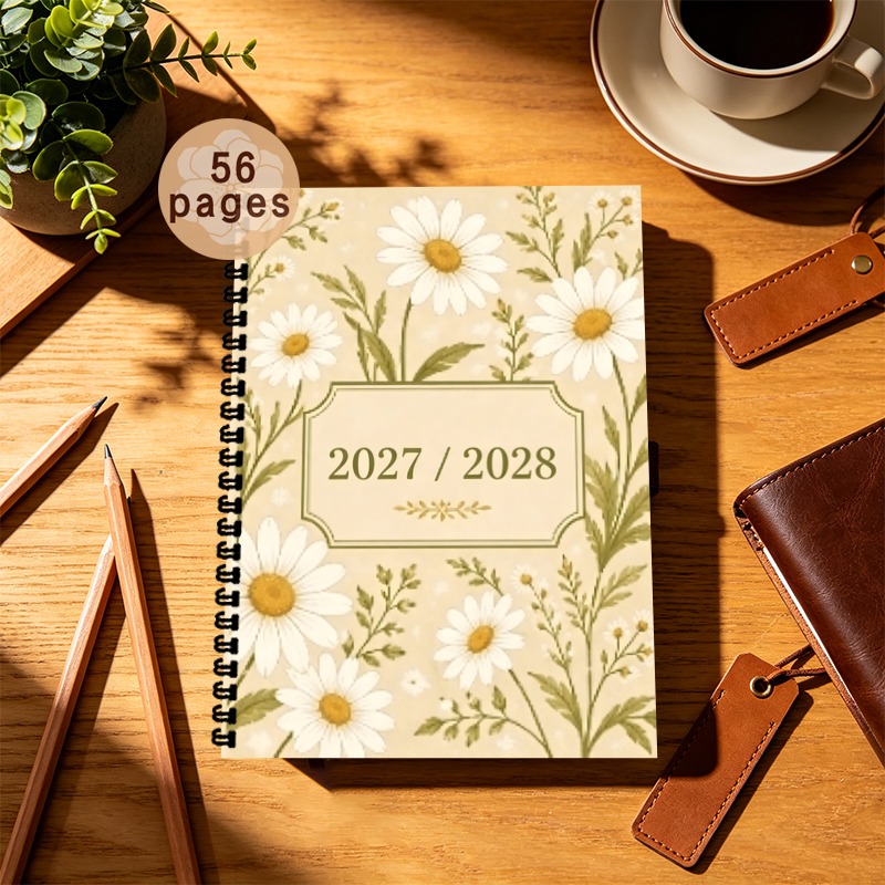 Baby Food Schedule - A5 스파이럴 바운드 플래너 2027-2028, 월별