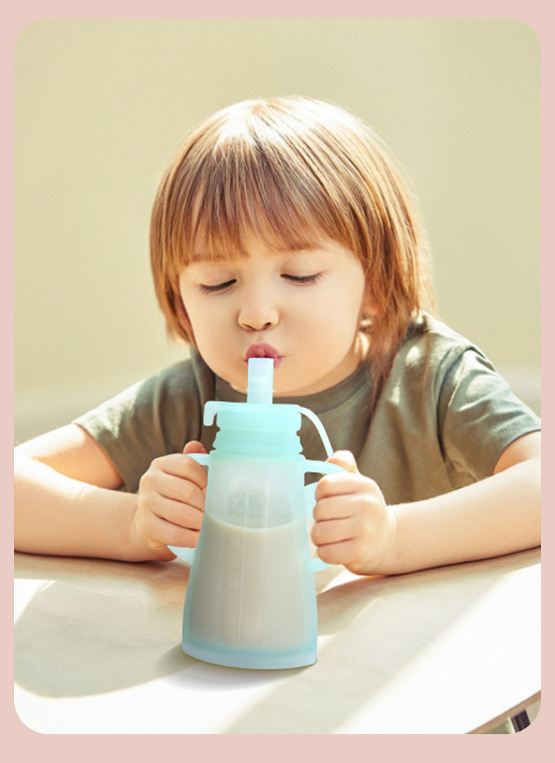 Baby Puree Pouch - 새로운 재사용 가능 실리콘 모유 저장팩,