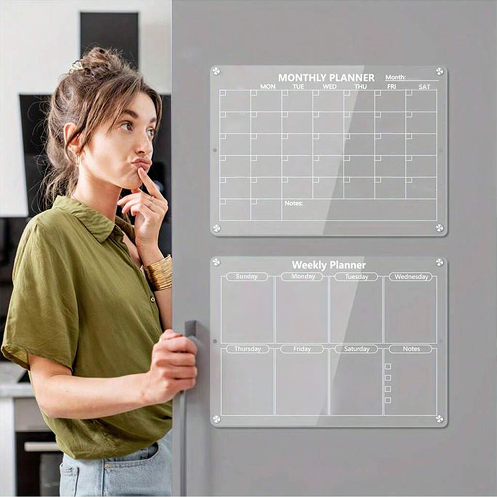 새로운 자석 냉장고 보드 재사용 가능 아크릴 투명 드라 - Baby Food Schedule 리뷰 및 가격