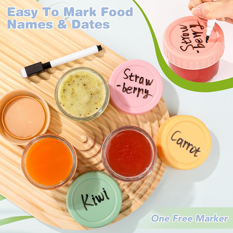 120ml 6개입 식품 등급 유리 이유식 용기(계량컵  - Baby Food Yogurt 리뷰 및 가격