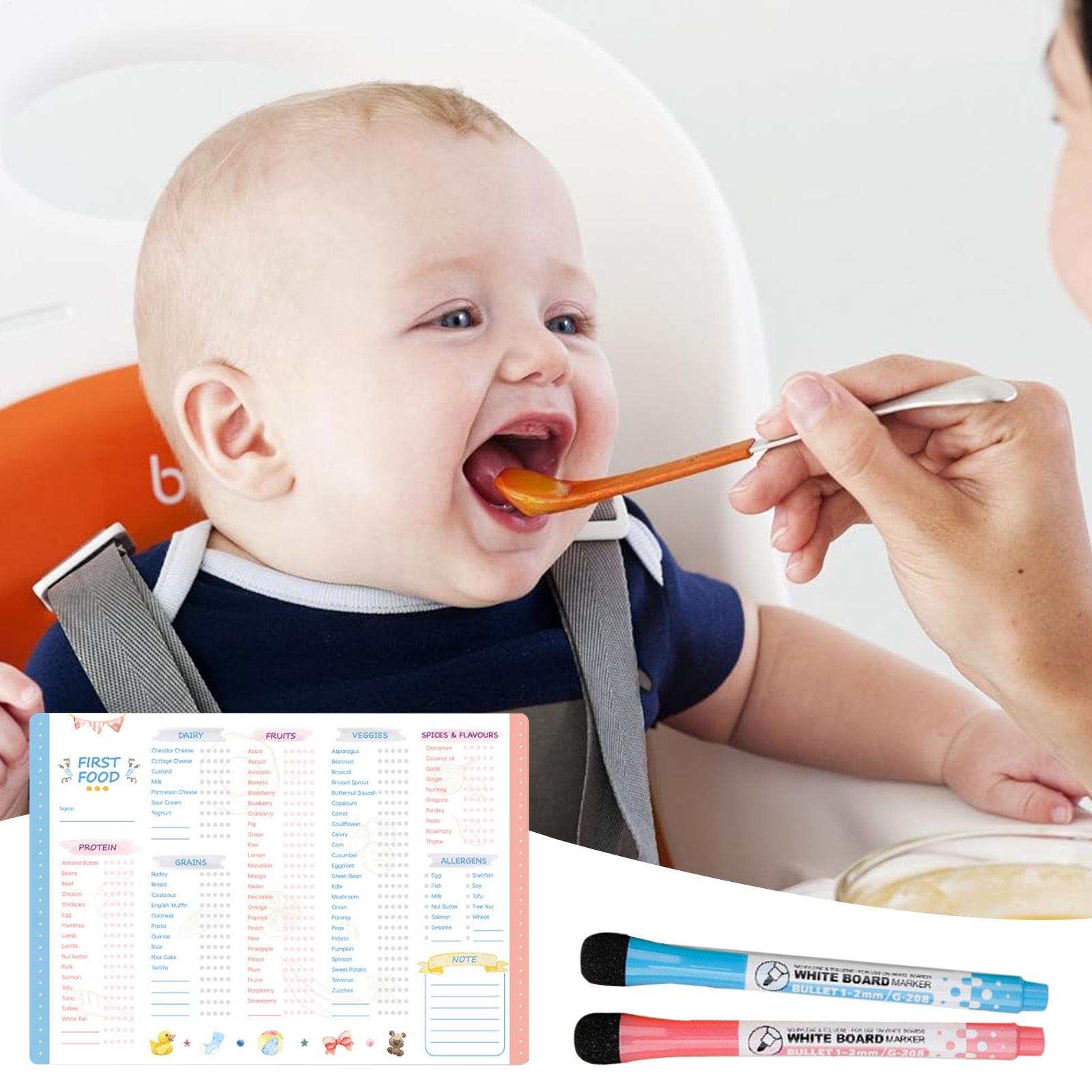아기 첫 음식 체크리스트 자석 재사용 가능한 이유식 추 - Baby Food Schedule 리뷰 및 가격