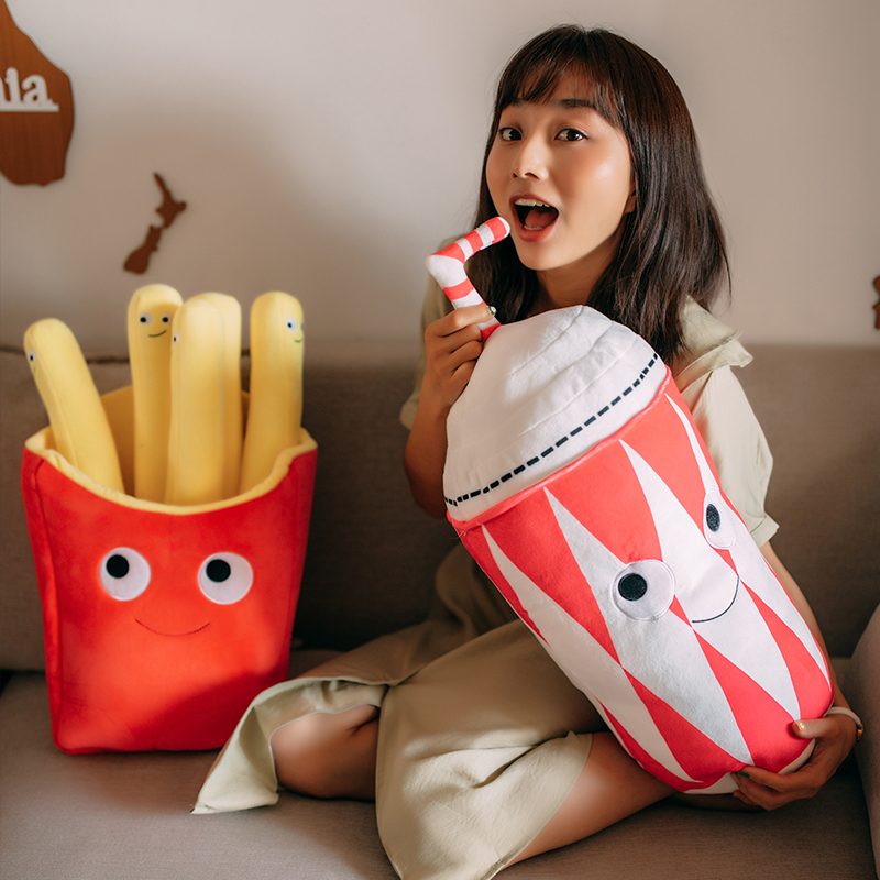 재미있는 음식 베개 프렌치 프라이 피자 봉제 장난감,  - Baby Food Natural 리뷰 및 가격