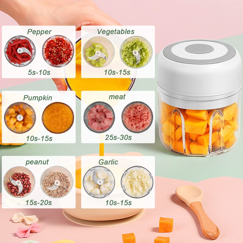 250ML 전기 마늘 분쇄기 가정용 다기능 고기 분쇄기 - Baby Food Mill 리뷰 및 가격