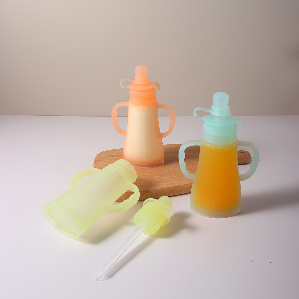 새로운 재사용 가능 실리콘 모유 저장팩, 누수 방지 흡 - Baby Puree Pouch 리뷰 및 가격